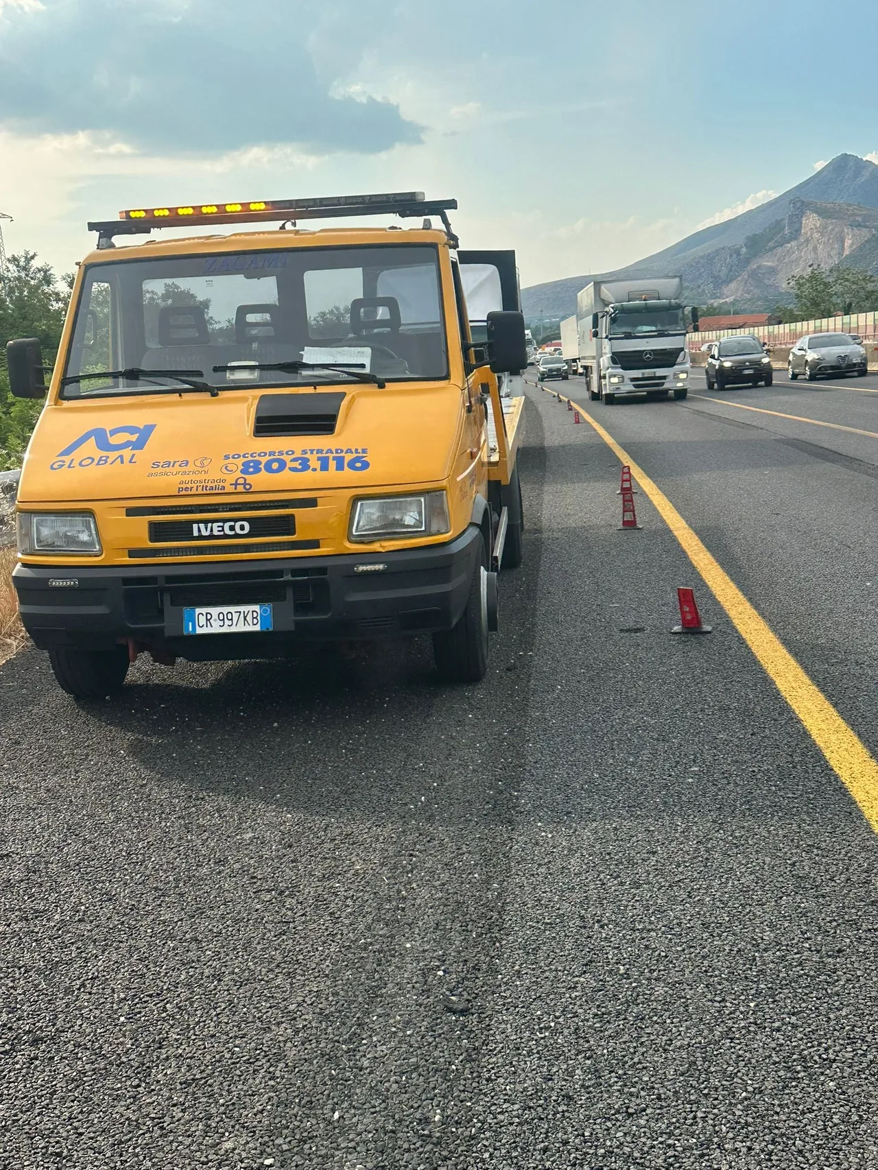 Carroattrezzi Zagami frontale autostrada — soccorso stradale provincia Caserta