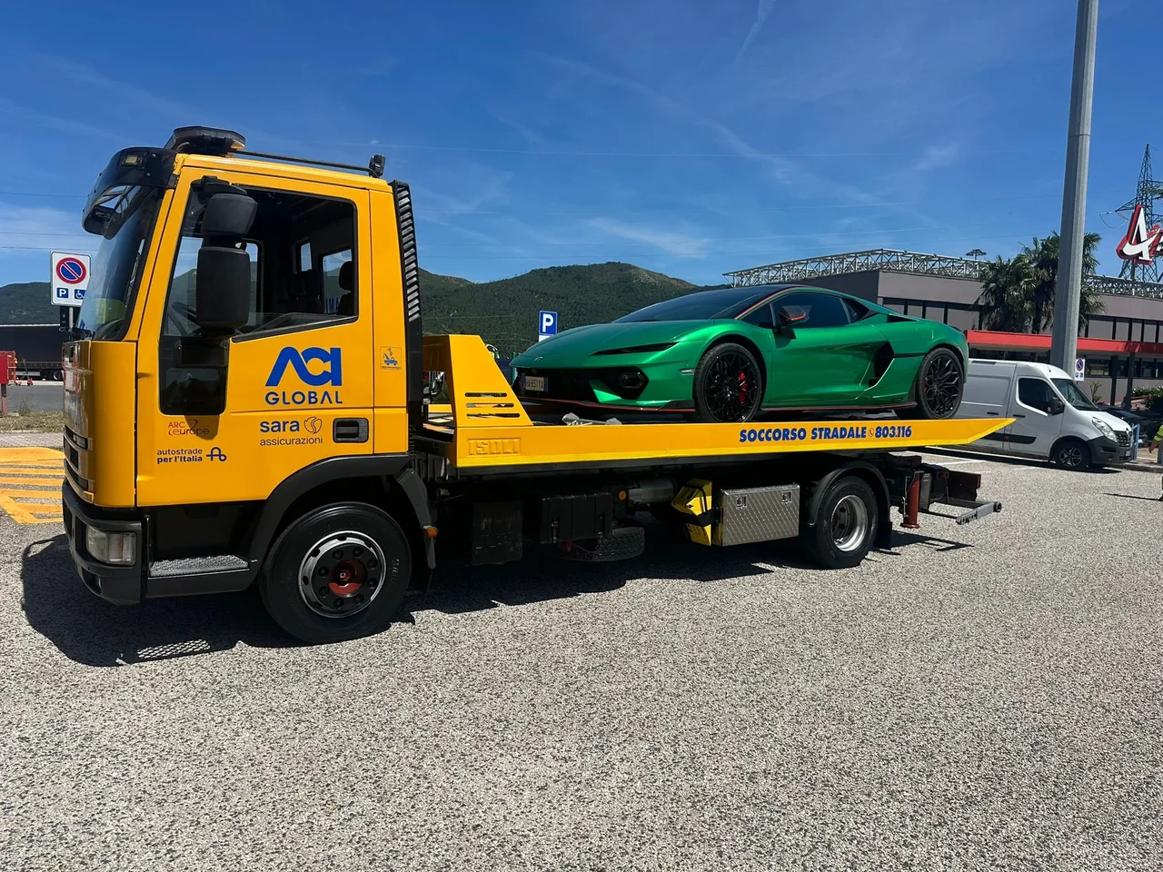 Zagami Service recupero Lamborghini Huracán — soccorso stradale supercar Caserta